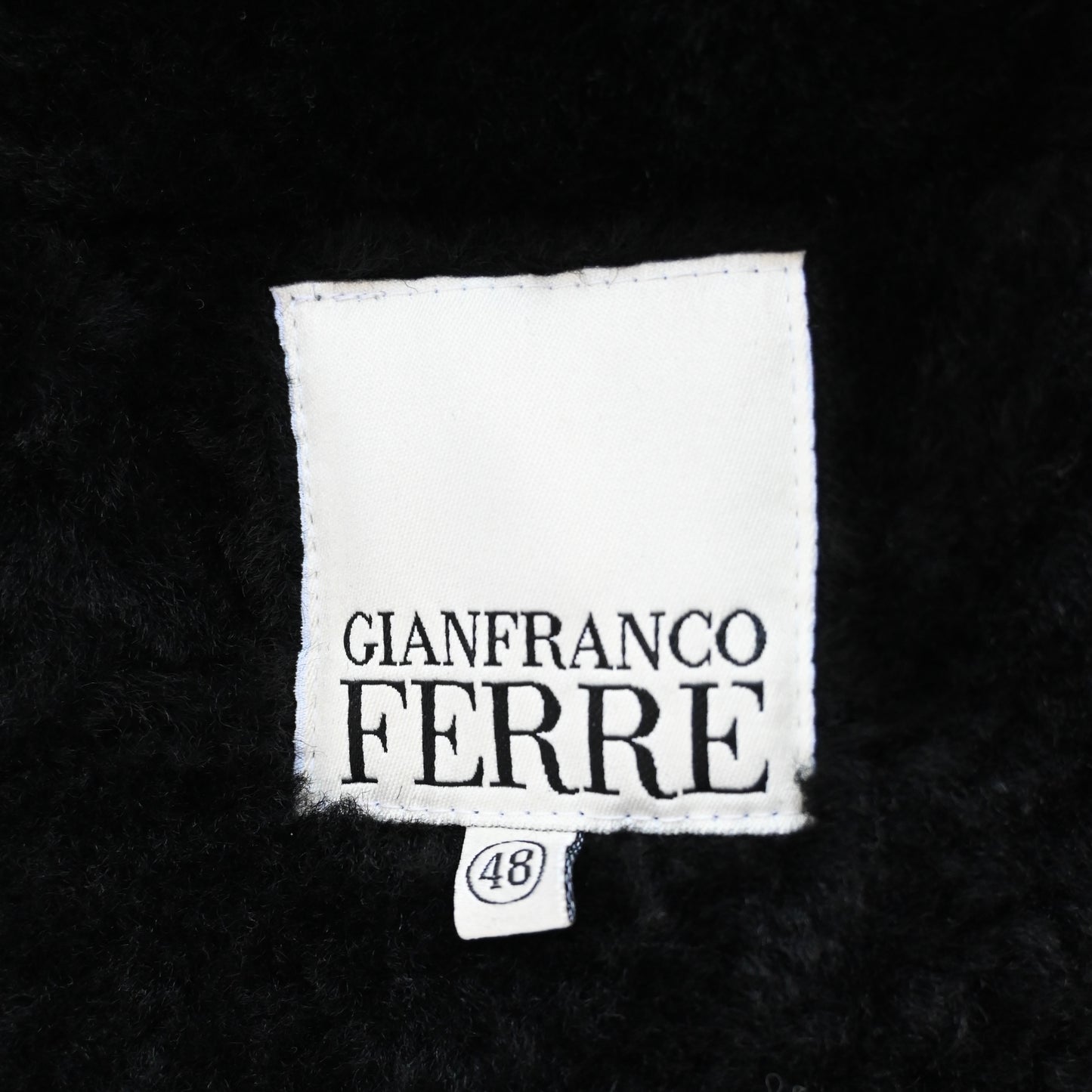 1990s gianfranco ferre lamb leather mouton jacket 48