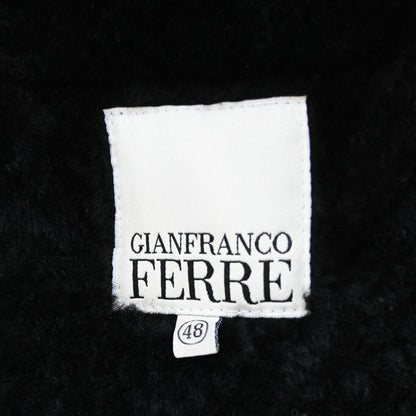 1990s gianfranco ferre lamb leather mouton jacket 48