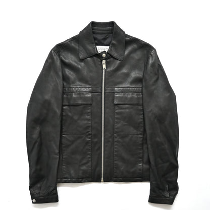 2017aw martin margiela front pocket leather jacket 50