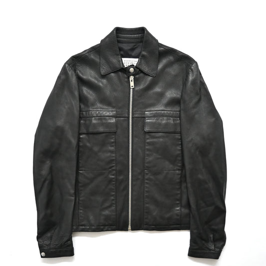 2017aw martin margiela front pocket leather jacket 50