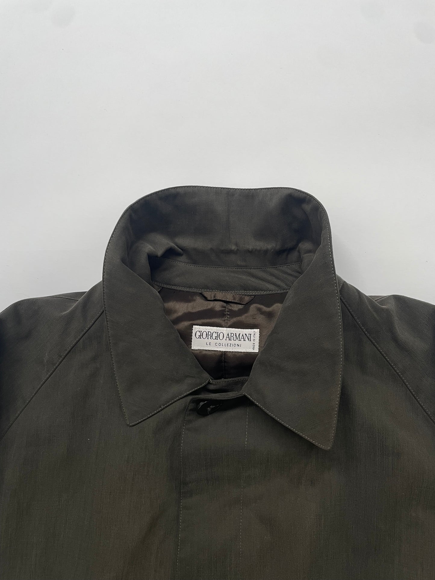 1990s giorgio armani cotton long coat 46