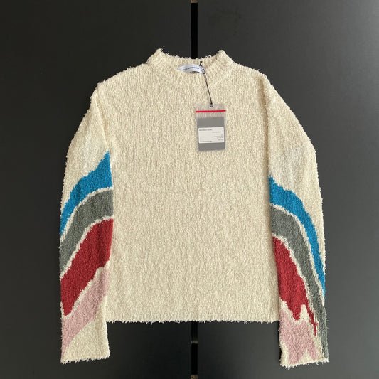 2018aw kiko kostadinov delva sleeve Intarsia knit sweater L