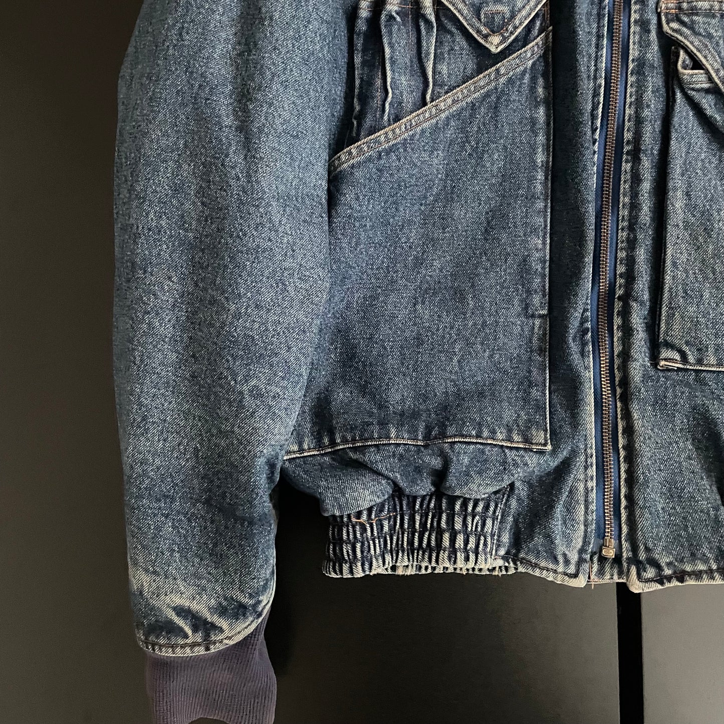 1986aw katharine hamnett denim bomber jacket L