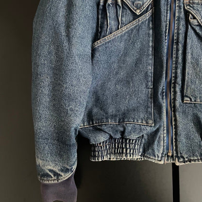 1986aw katharine hamnett denim bomber jacket L