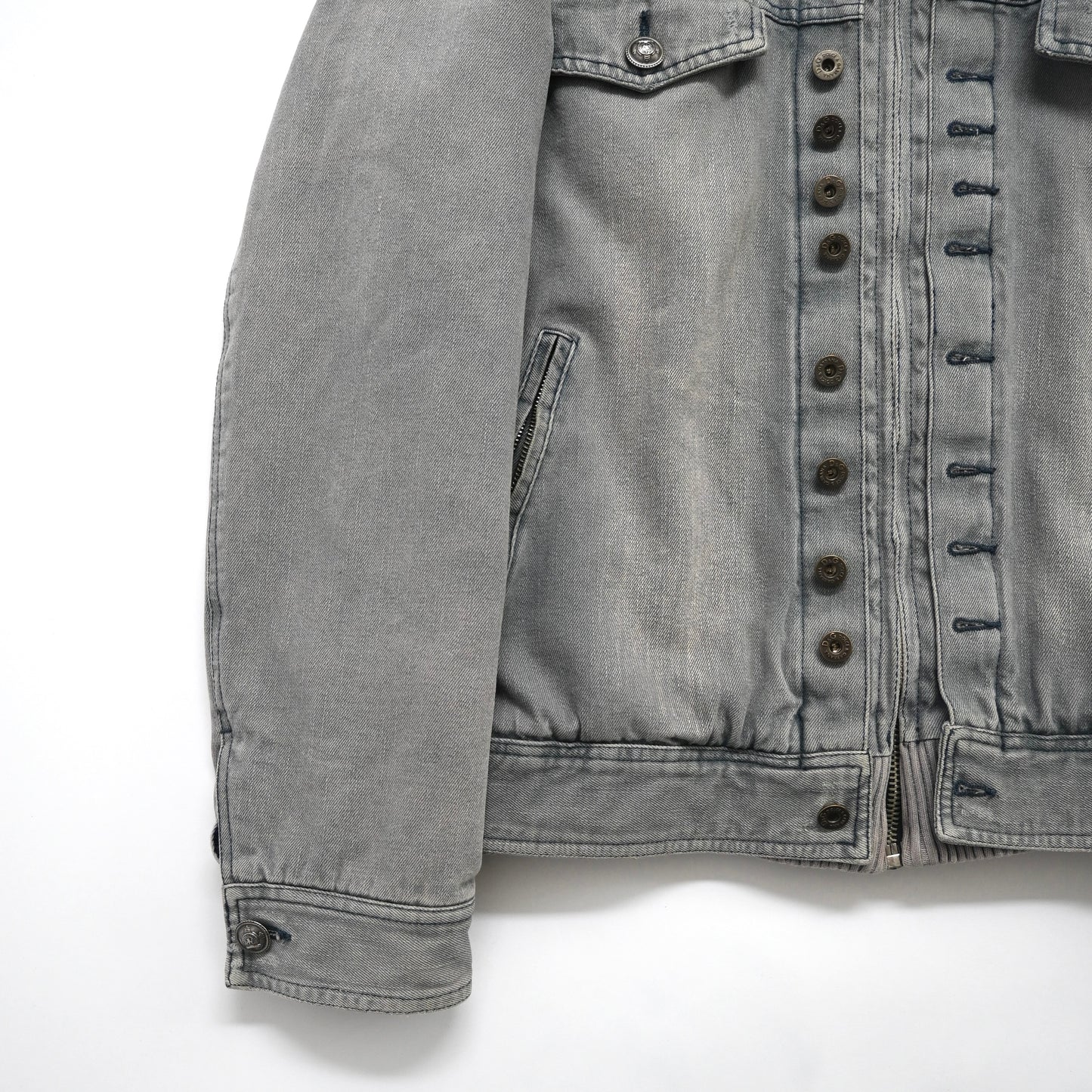 2000s dolce&gabbana denim layered jacket 50
