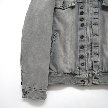 2000s dolce&gabbana denim layered jacket 50