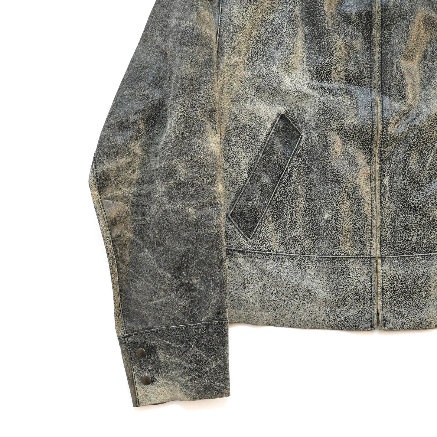 1990s dolce&gabbana vera pelle
real crushed leather jacket 54