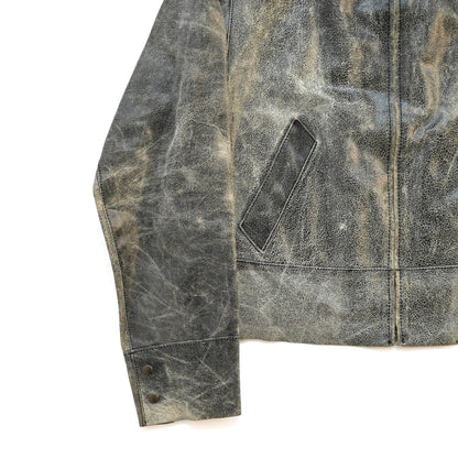 1990s dolce&gabbana vera pelle
real crushed leather jacket 54