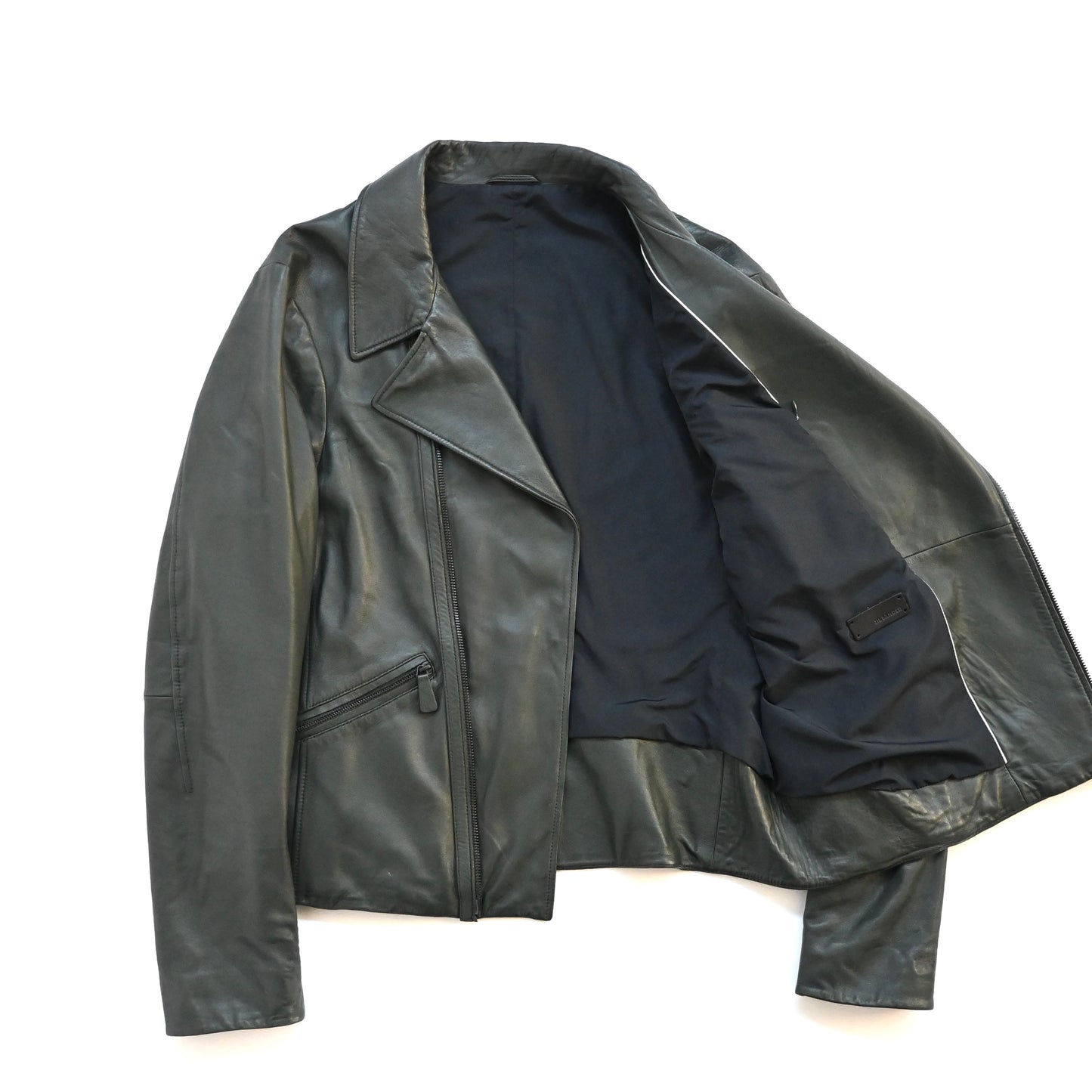 2014aw jil sander lamb leather riders jacket 52