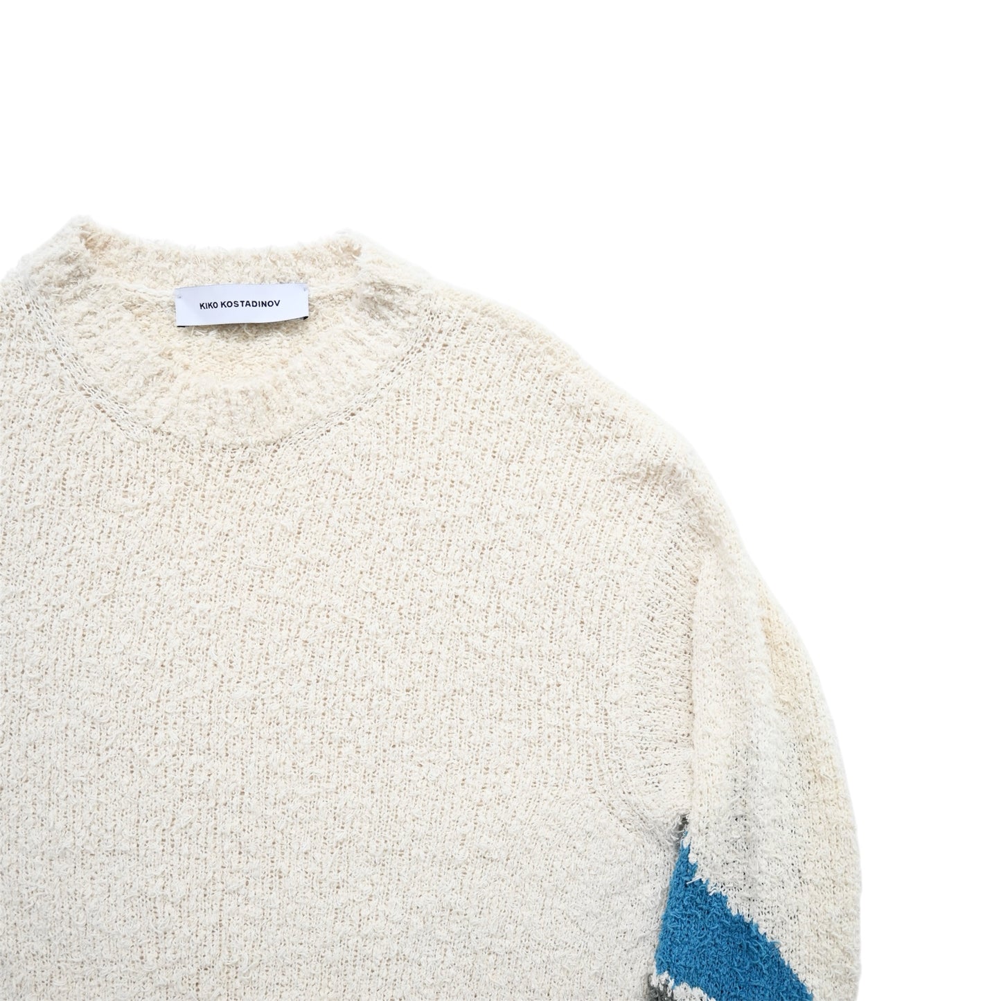 2018aw kiko kostadinov delva sleeve Intarsia knit sweater L