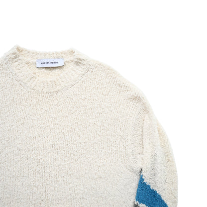 2018aw kiko kostadinov delva sleeve Intarsia knit sweater L