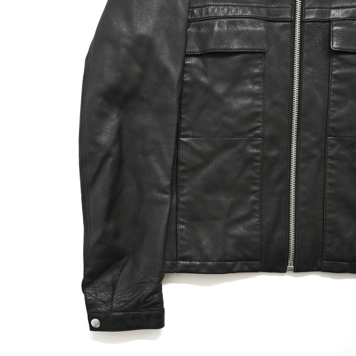 2017aw martin margiela front pocket leather jacket 50