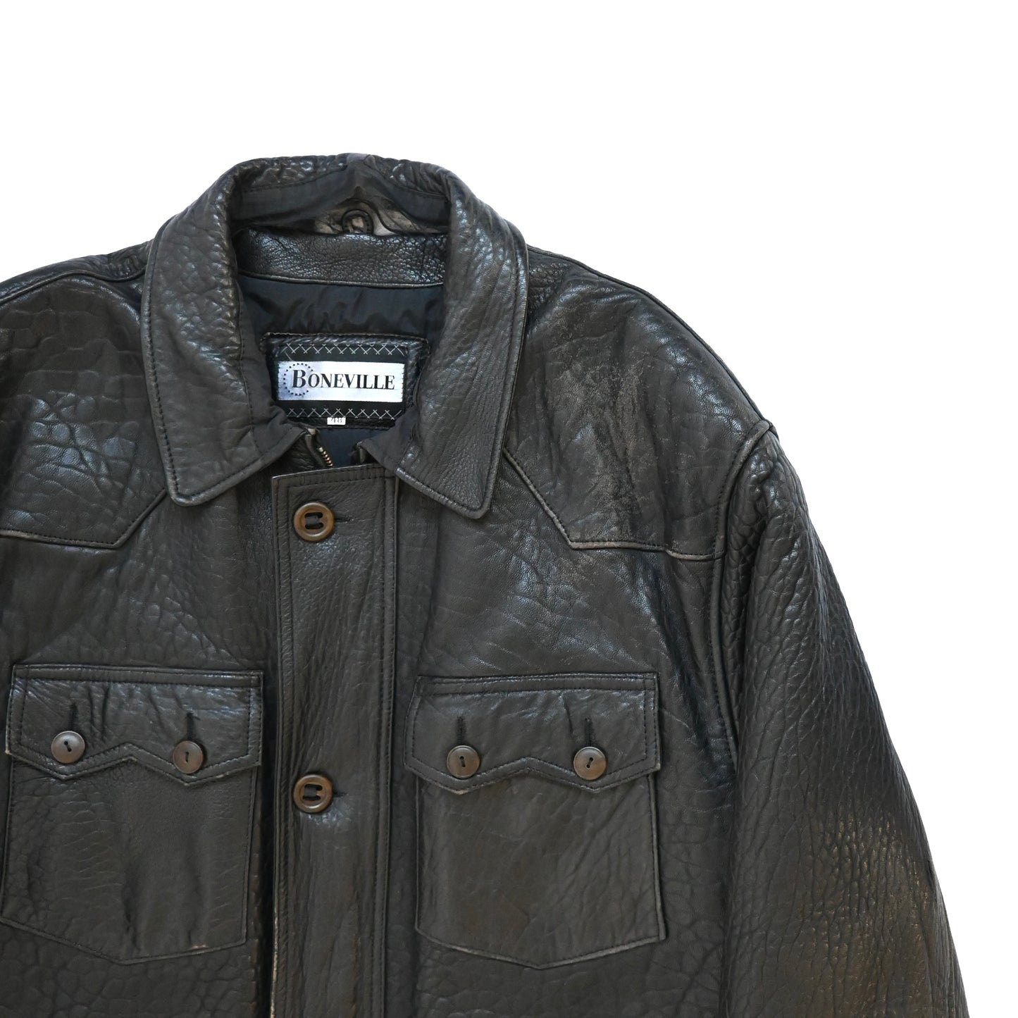1980s boneville lamb leather padded blouson 48 by massimo osti