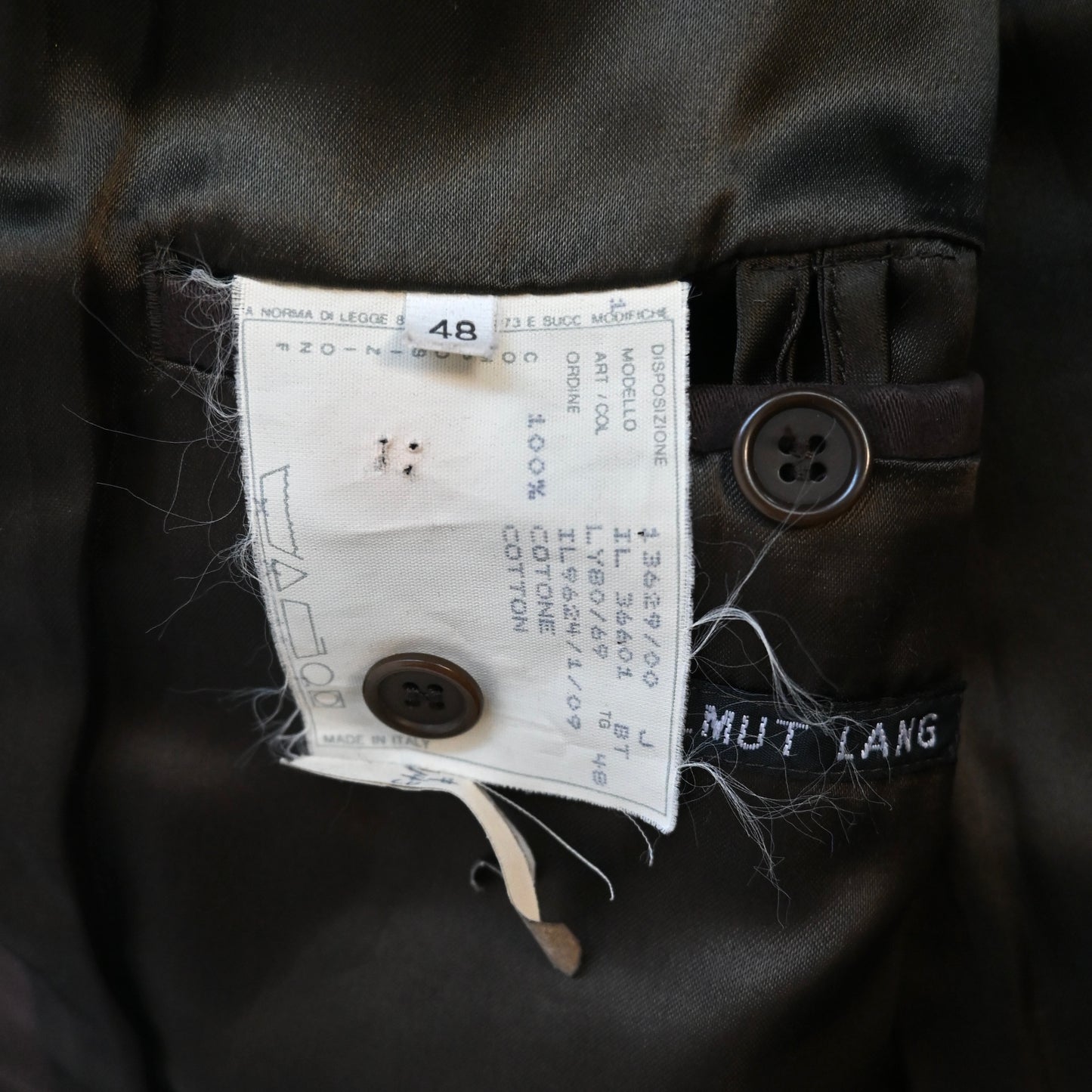 2000s helmut lang cotton coach jacket 48