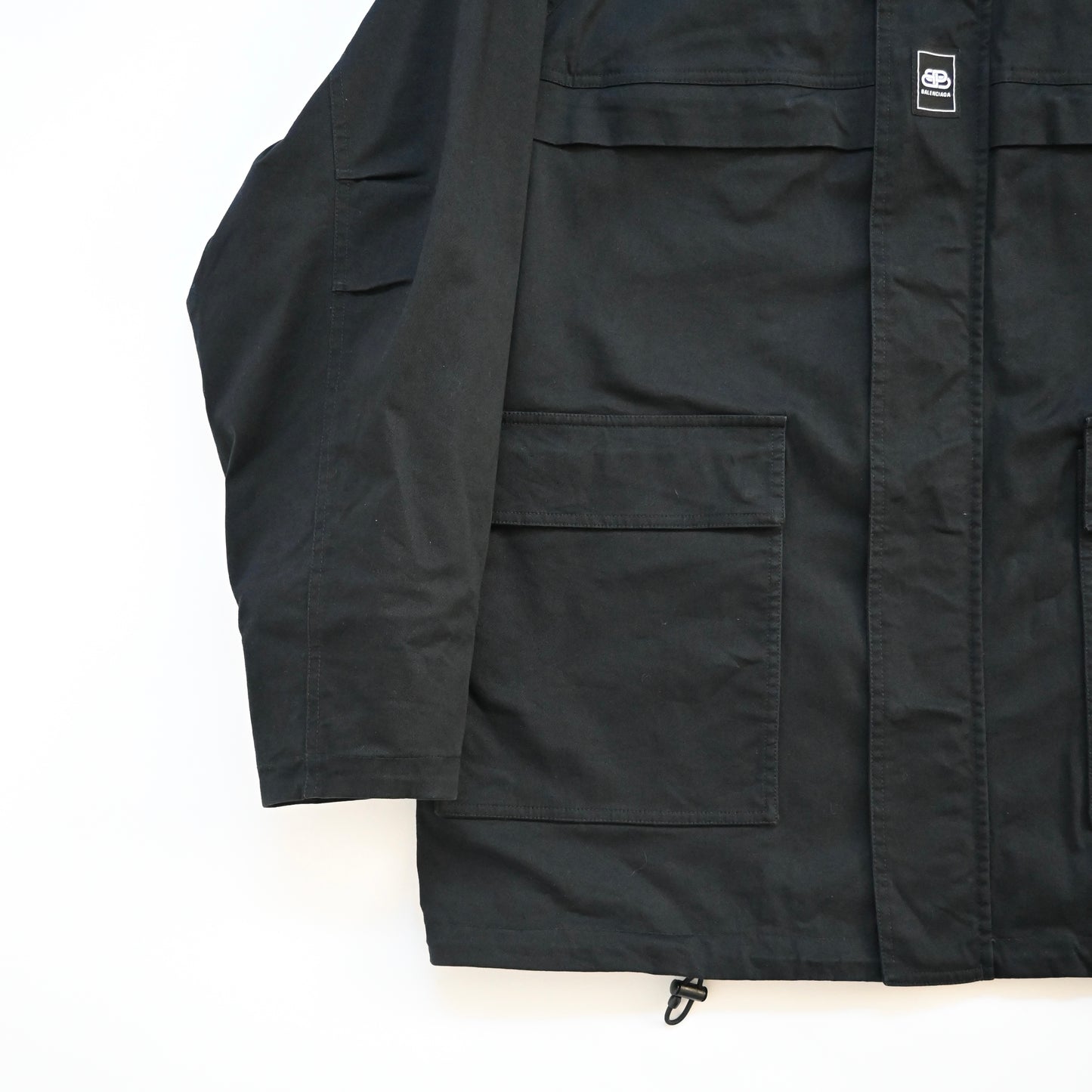 2023aw balenciaga reversible hood zipped cotton windbreaker 46