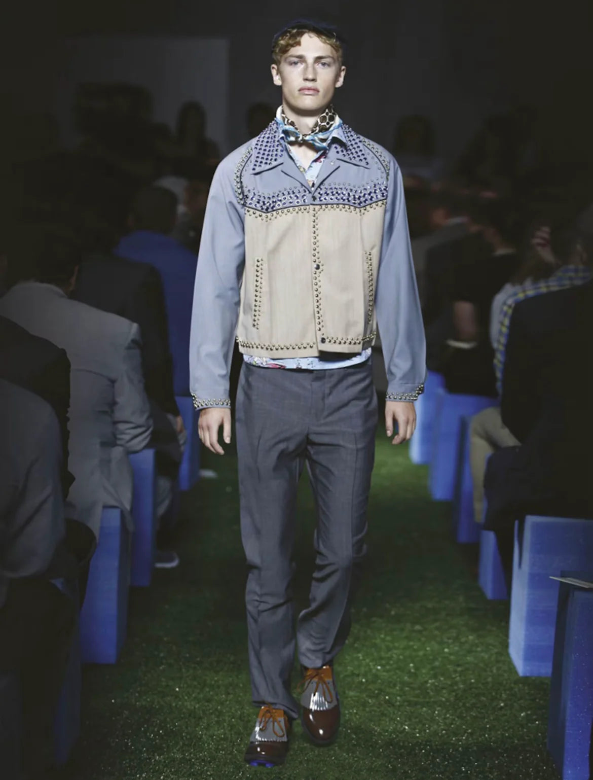 2012ss prada western studs blouson 50