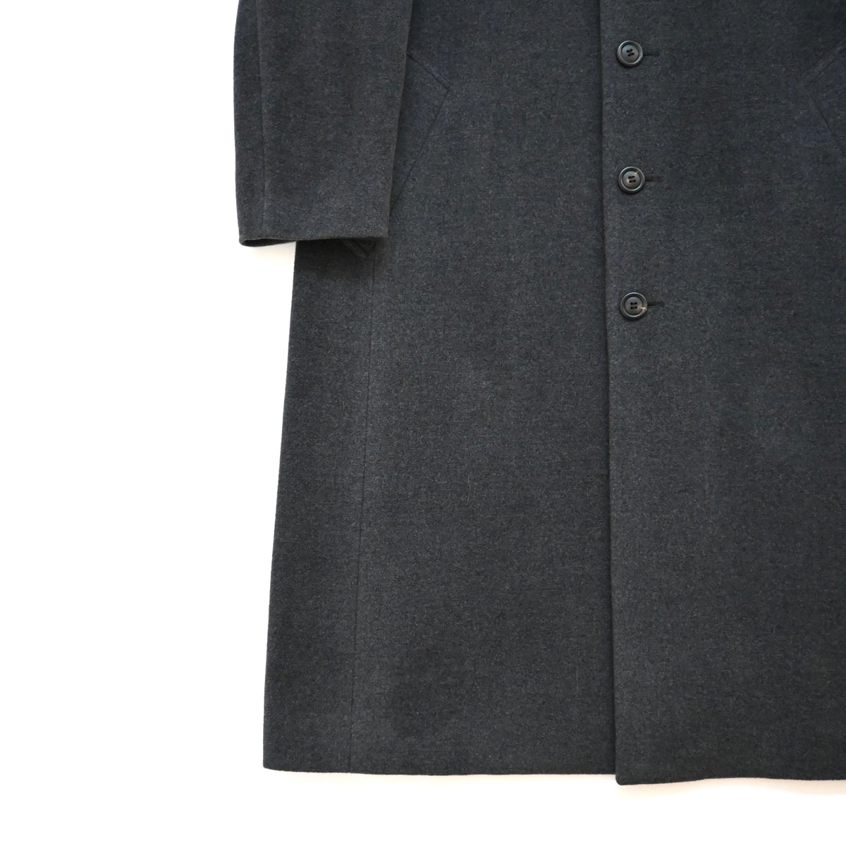 2000s issey miyake angora wool long coat M