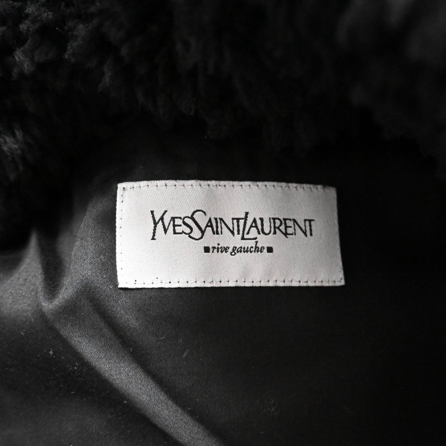 2002aw Yves saint laurent rive gauch boa docking leather jacket 48 by Tom ford