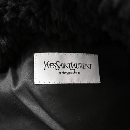 2002aw Yves saint laurent rive gauch boa docking leather jacket 48 by Tom ford