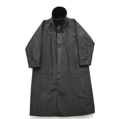 1996aw emporio armani detachable cotton collar vinylon long coat 52