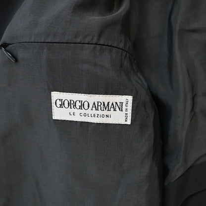 1990s giorgio armani polyester long coat 48