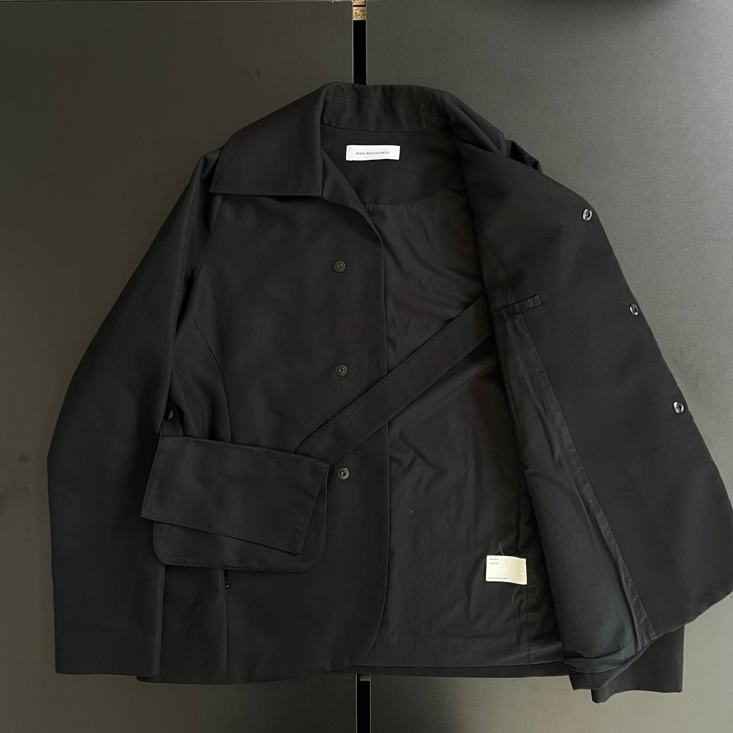 2017aw kiko kostadinov black short db jacket M