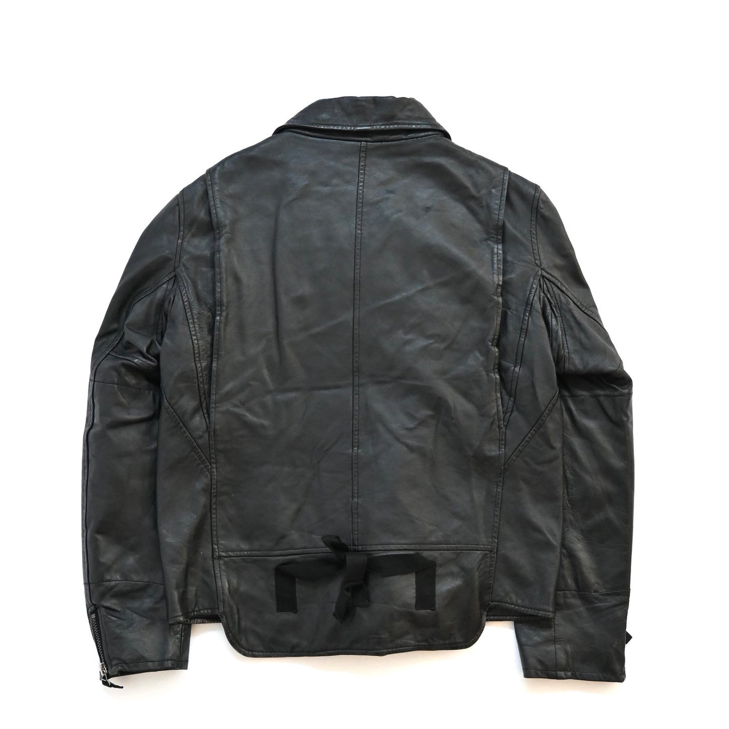 2004ss helmut lang dragonfly cutout leather jacket 50
