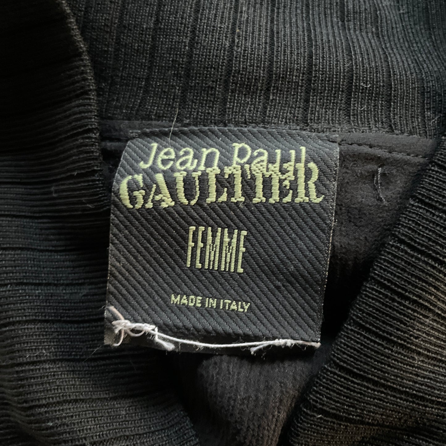 1997ss jean paul gaultie haute couture acetate bomber jacket 48