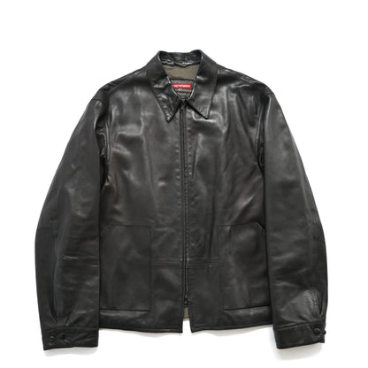 1990s emporio armani lamb leather jacket 52