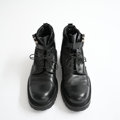 1999aw prada side release buckle leather boots 42