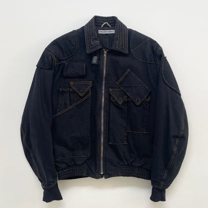 1986aw katharine hamnett denim bomber jacket M