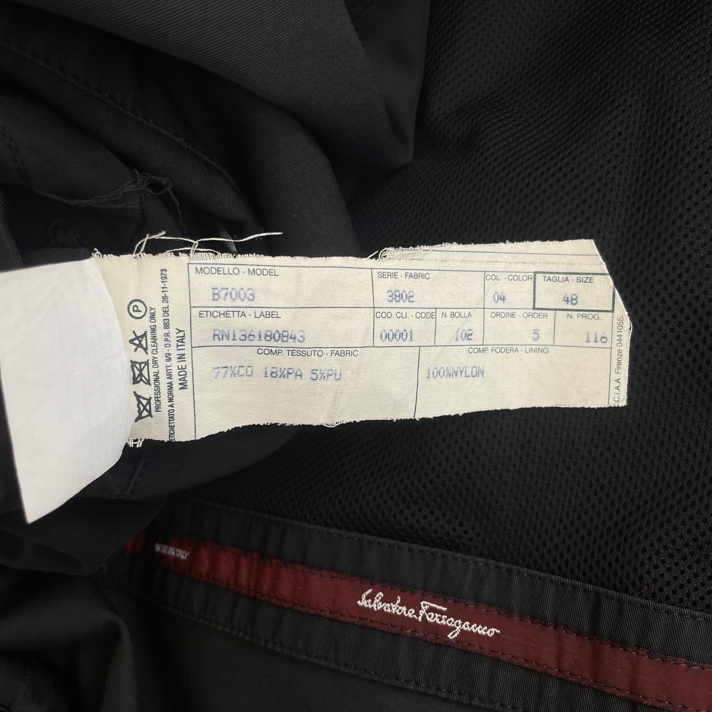 1990s salvatore ferragamo cotton jacket 50