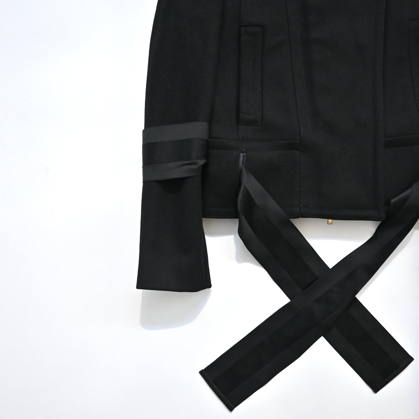 2004aw gucci asymmetric ribbon wool jacket 38 by Tom ford