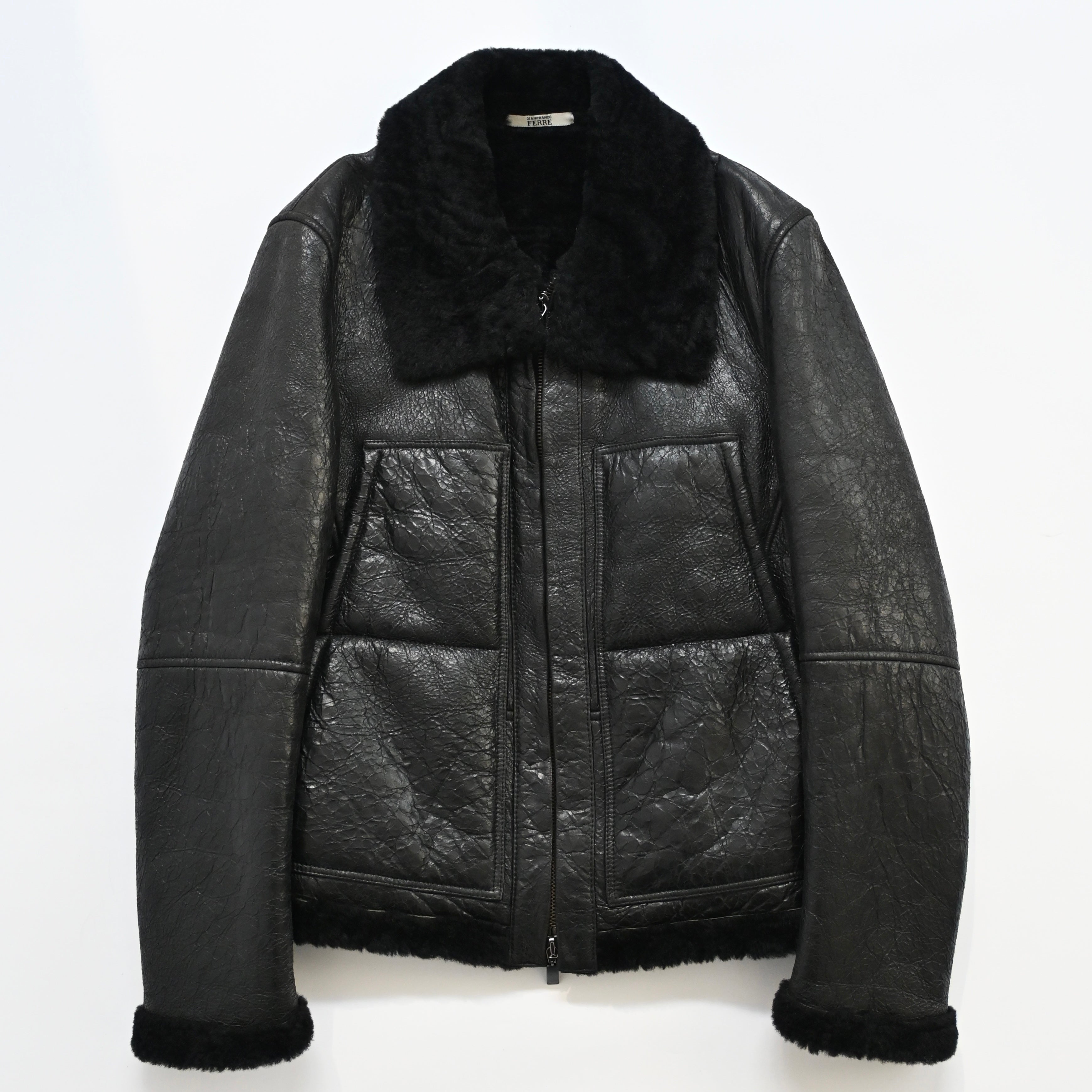 GIANFRANCO FERRE フェレ ラムレザージャケット Leather Bomber Jacket | Gianfranco Ferré