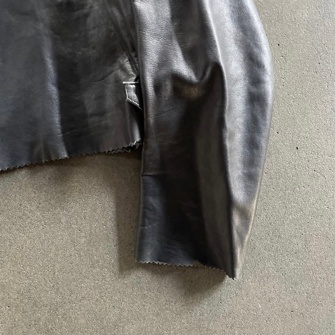 1996ss emporio armani short leather jacket 40