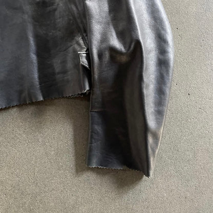 1996ss emporio armani short leather jacket 40