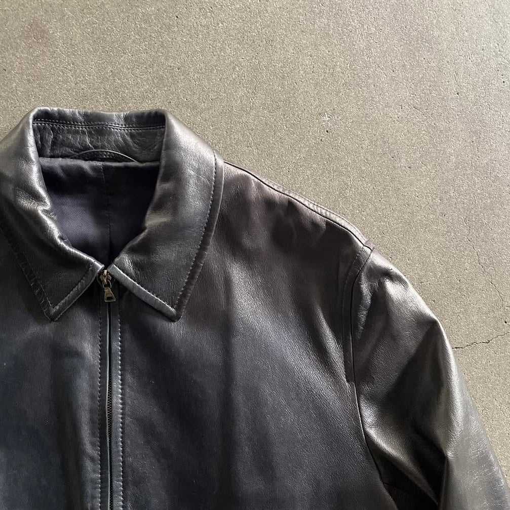 1999aw prada black leather jacket 54