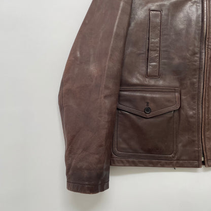 1990s prada cow leather jacket 48