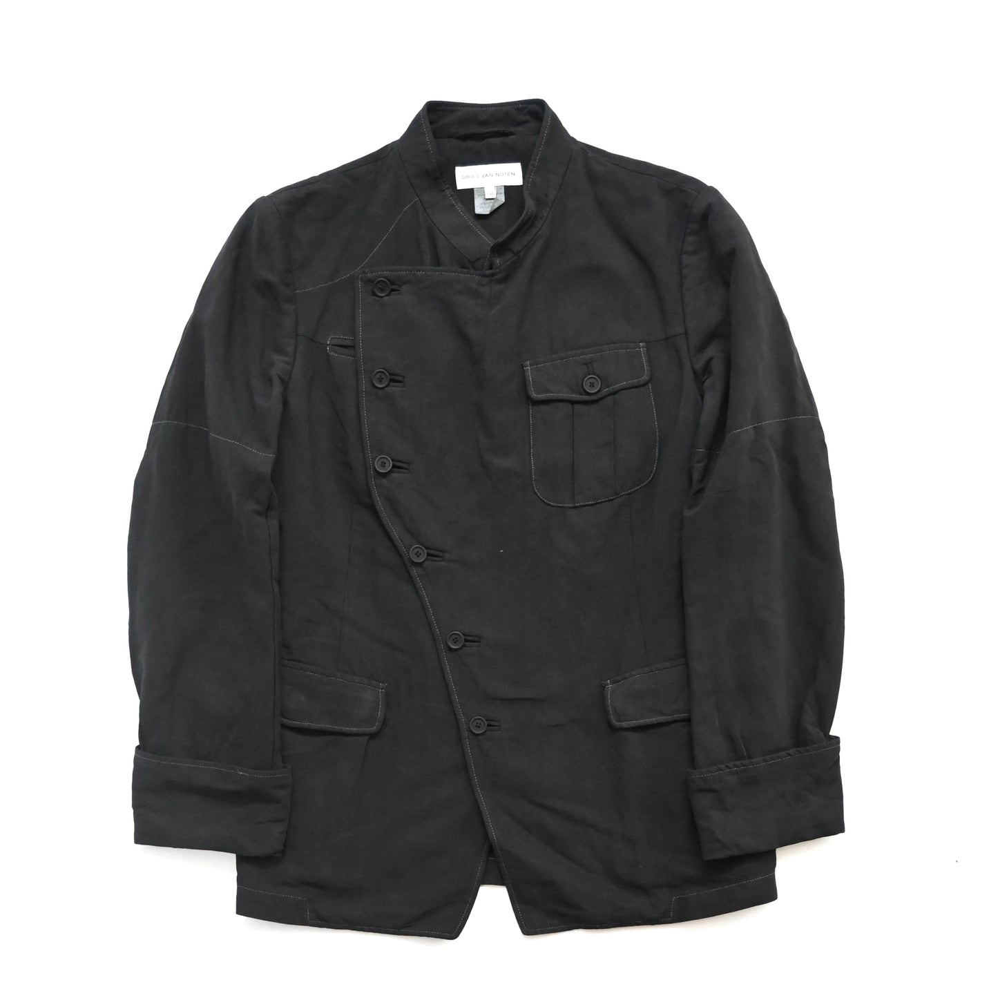 1990s dries van noten cotton napoleon jacket 50