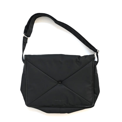 2000s masaki matsushima leather piping nylon handbag