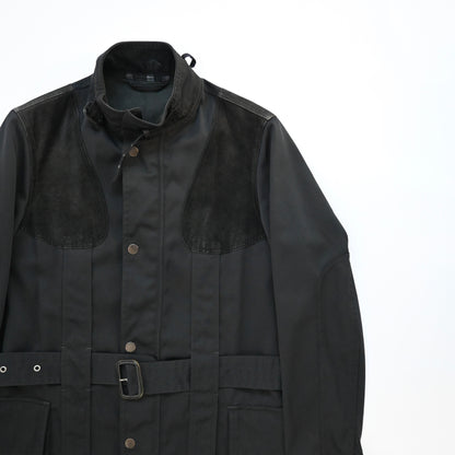 2004aw gucci suede docking  nylon field Jacket 44