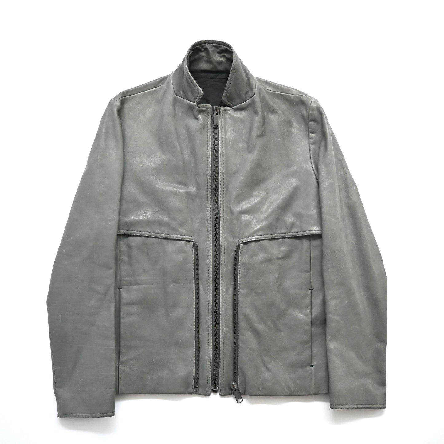 2010aw balenciaga high neck cow leather blouson 48