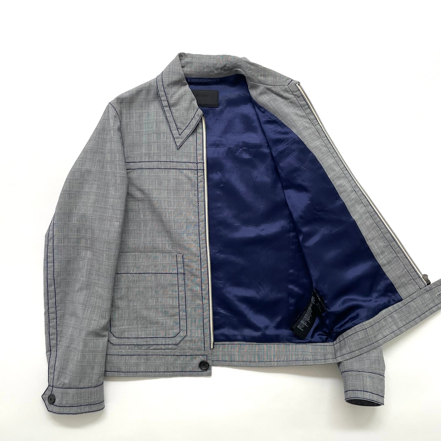 2015ss prada gray stitch blouson 46