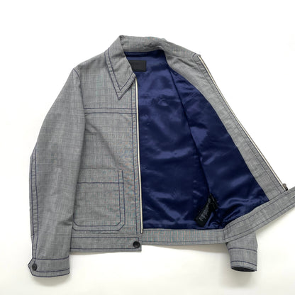 2015ss prada gray stitch blouson 46