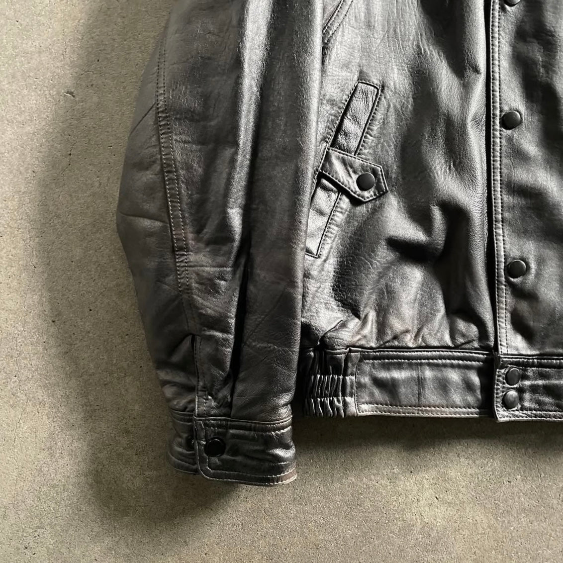 1990s dries van noten lamb leather jacket M