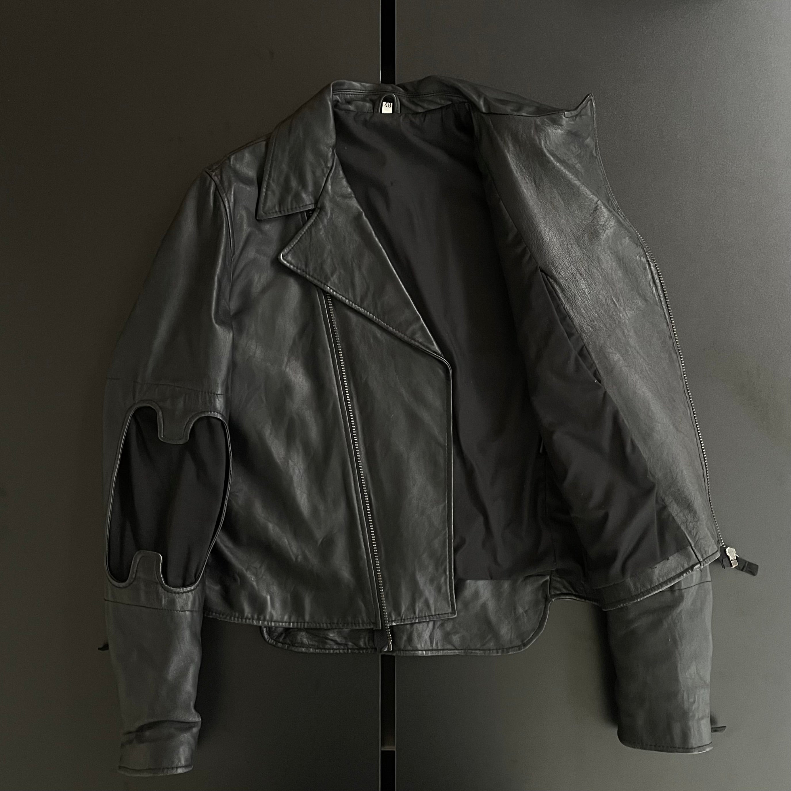 2004ss helmut lang dragonfly cutout leather jacket 48 – vexed_store
