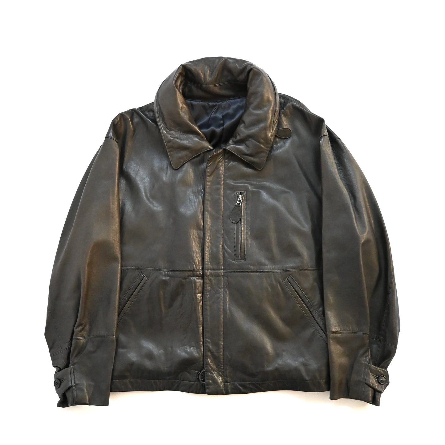 1992ss issey miyake lamb leather flight jacket L