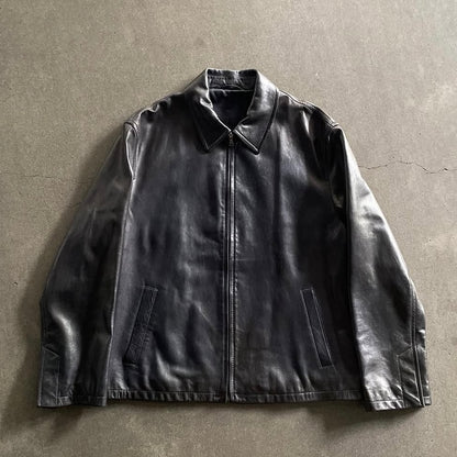1999aw prada black leather jacket 54