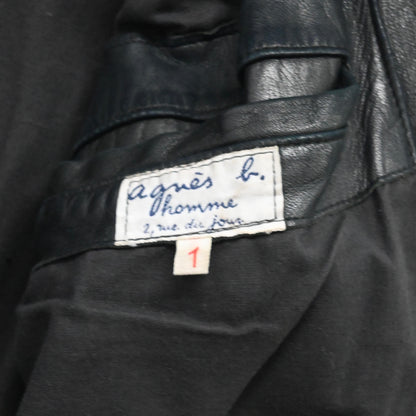 1990s agnes b gemuine leather jacket 1
