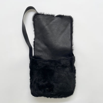 1996ss gucci black fur shoulder bag by tom ford